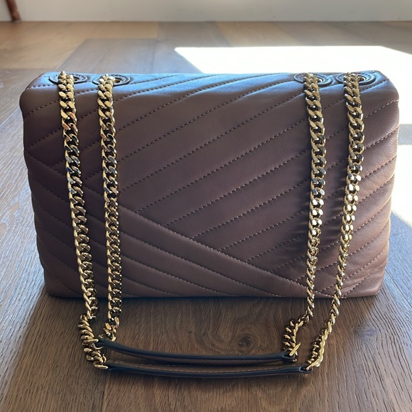 Tory Burch Taupe Quilted Shoulder Bag - Picture 4 of 16